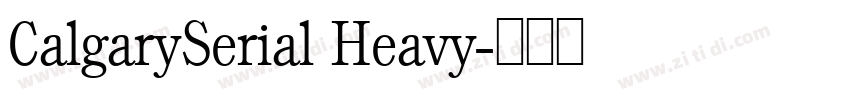 CalgarySerial Heavy字体转换